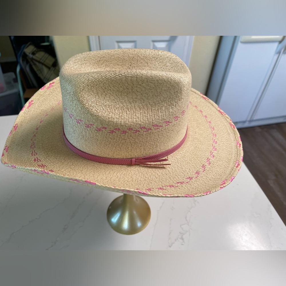ATWOOD PINK PINTO COWBOY HAT- Size Medium
